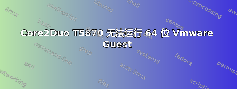 Core2Duo T5870 无法运行 64 位 Vmware Guest