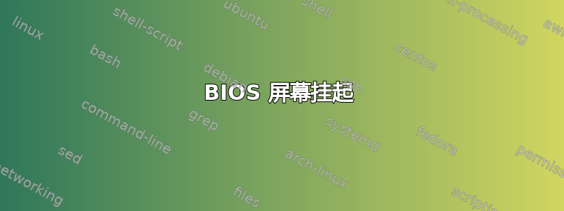 BIOS 屏幕挂起