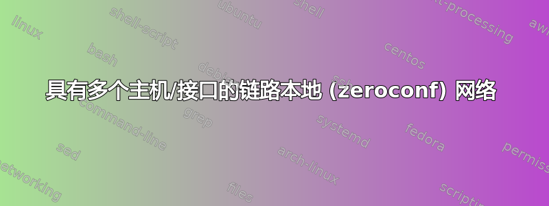 具有多个主机/接口的链路本地 (zeroconf) 网络