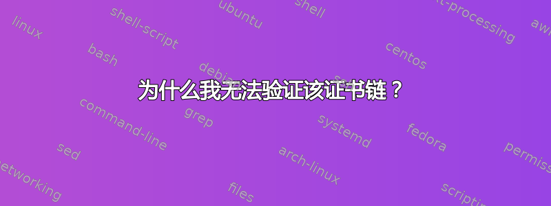 为什么我无法验证该证书链？