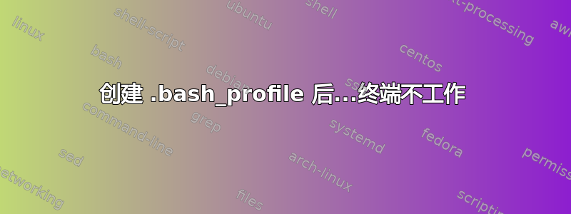 创建 .bash_profile 后...终端不工作