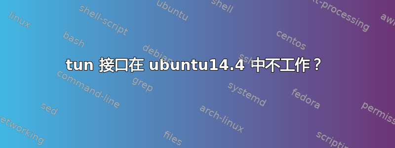 tun 接口在 ubuntu14.4 中不工作？