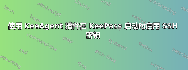 使用 KeeAgent 插件在 KeePass 启动时启用 SSH 密钥