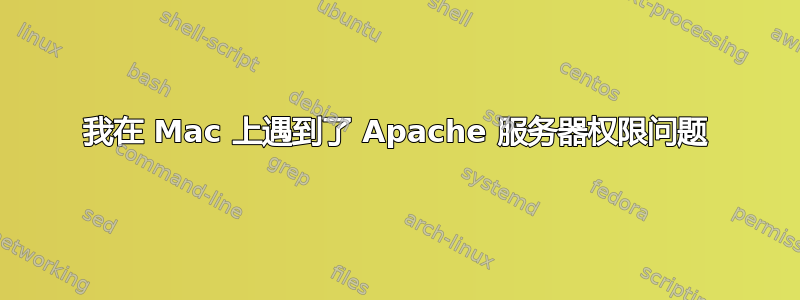 我在 Mac 上遇到了 Apache 服务器权限问题