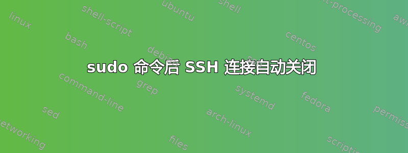 sudo 命令后 SSH 连接自动关闭