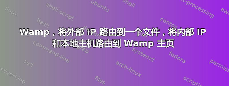 Wamp，将外部 IP 路由到一个文件，将内部 IP 和本地主机路由到 Wamp 主页