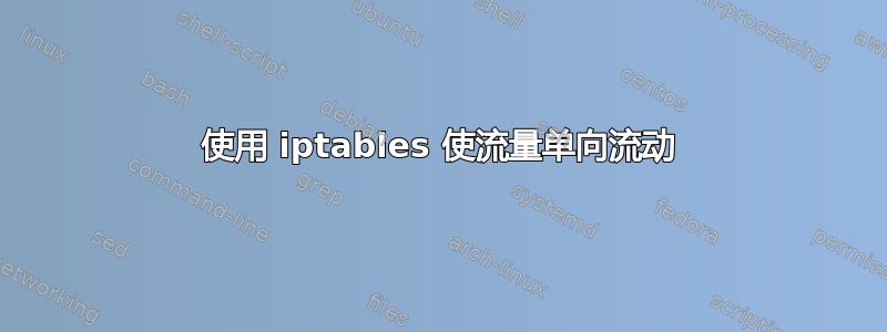 使用 iptables 使流量单向流动