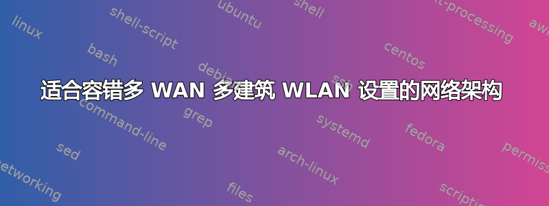 适合容错多 WAN 多建筑 WLAN 设置的网络架构