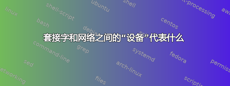 套接字和网络之间的“设备”代表什么