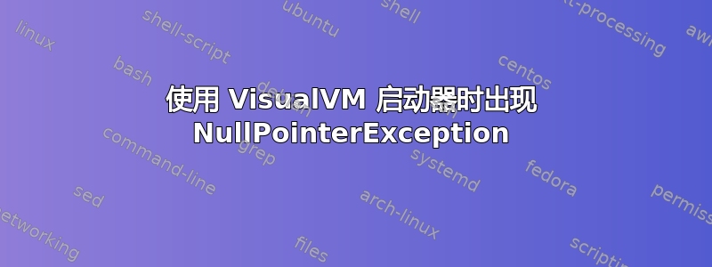 使用 VisualVM 启动器时出现 NullPointerException