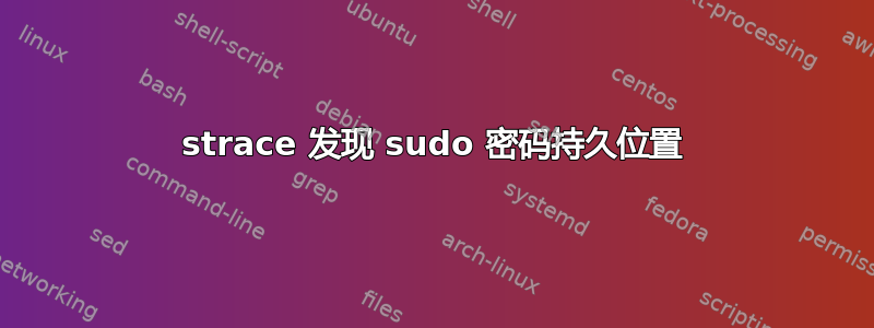 strace 发现 sudo 密码持久位置