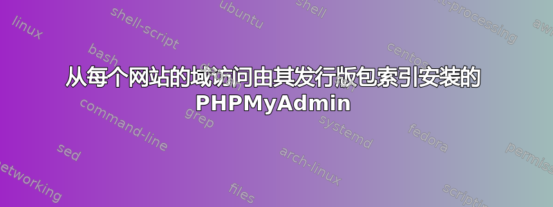 从每个网站的域访问由其发行版包索引安装的 PHPMyAdmin