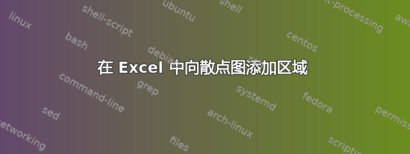 在 Excel 中向散点图添加区域