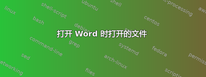 打开 Word 时打开的文件