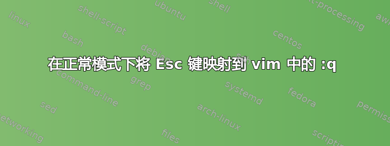 在正常模式下将 Esc 键映射到 vim 中的 :q