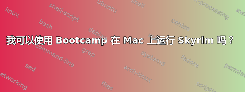 我可以使用 Bootcamp 在 Mac 上运行 Skyrim 吗？