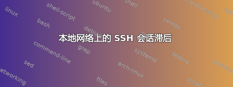 本地网络上的 SSH 会话滞后