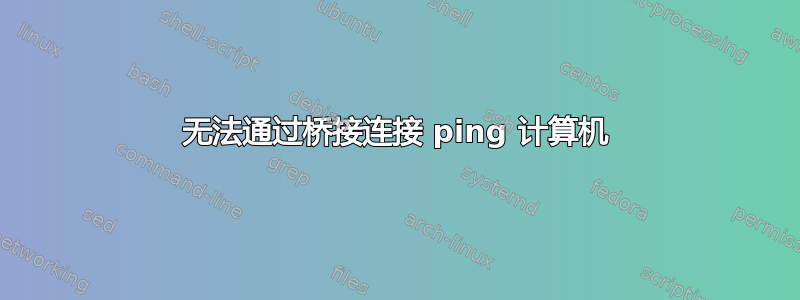 无法通过桥接连接 ping 计算机