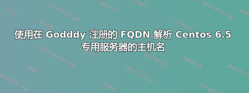 使用在 Godddy 注册的 FQDN 解析 Centos 6.5 专用服务器的主机名