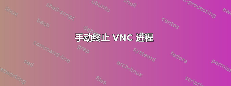 手动终止 VNC 进程