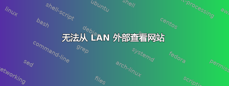 无法从 LAN 外部查看网站