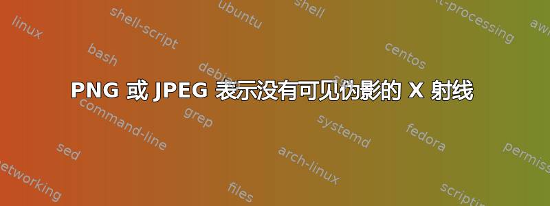 PNG 或 JPEG 表示没有可见伪影的 X 射线