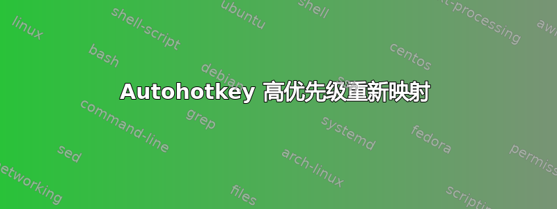 Autohotkey 高优先级重新映射