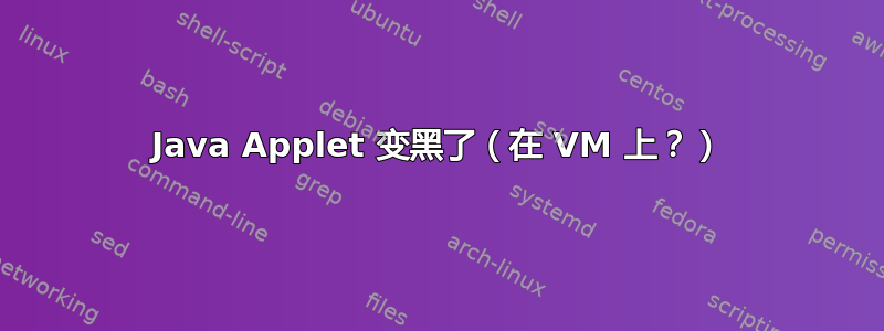 Java Applet 变黑了（在 VM 上？）