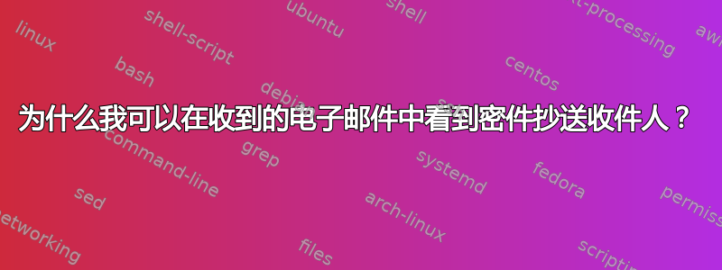 为什么我可以在收到的电子邮件中看到密件抄送收件人？