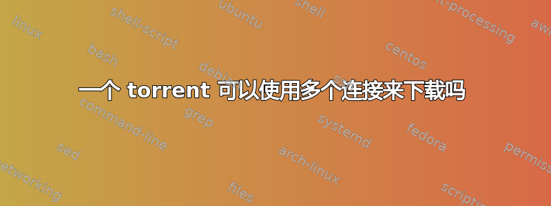 一个 torrent 可以使用多个连接来下载吗