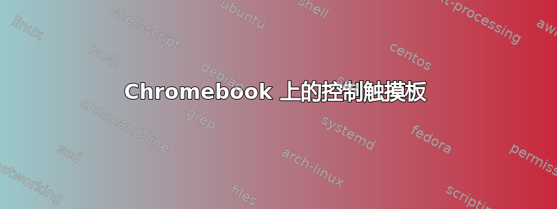 Chromebook 上的控制触摸板