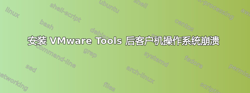 安装 VMware Tools 后客户机操作系统崩溃