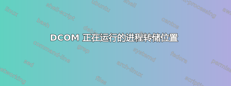 DCOM 正在运行的进程转储位置