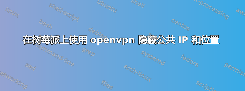 在树莓派上使用 openvpn 隐藏公共 IP 和位置