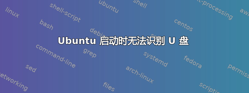 Ubuntu 启动时无法识别 U 盘