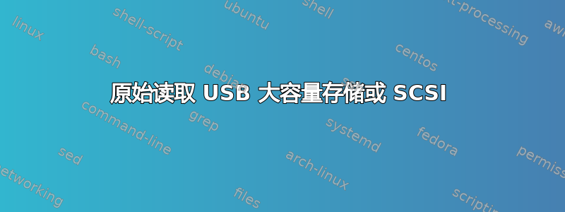 原始读取 USB 大容量存储或 SCSI