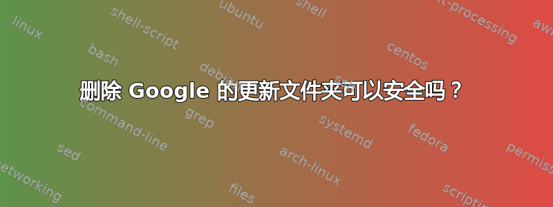 删除 Google 的更新文件夹可以安全吗？