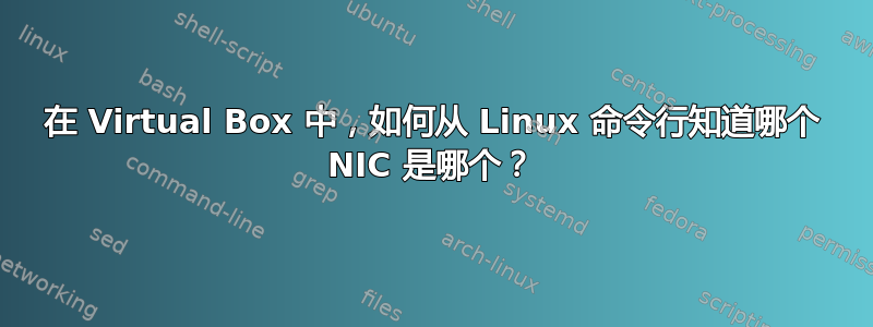 在 Virtual Box 中，如何从 Linux 命令行知道哪个 NIC 是哪个？