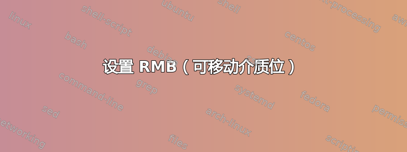 设置 RMB（可移动介质位）