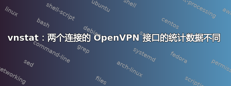 vnstat：两个连接的 OpenVPN 接口的统计数据不同