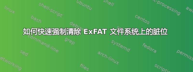 如何快速强制清除 ExFAT 文件系统上的脏位