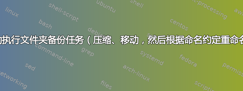 自动执行文件夹备份任务（压缩、移动，然后根据命名约定重命名）