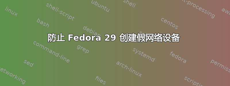 防止 Fedora 29 创建假网络设备