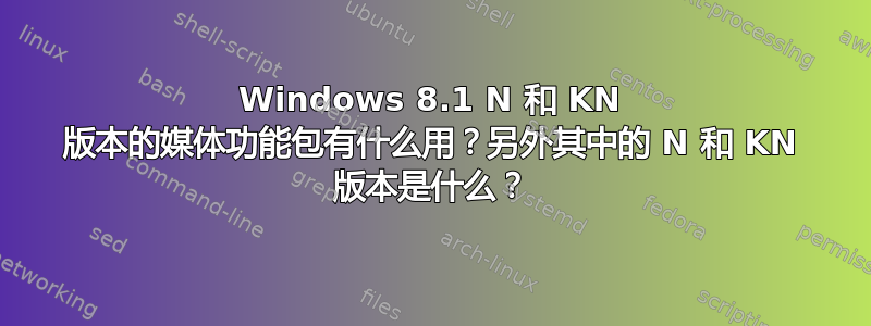 Windows 8.1 N 和 KN 版本的媒体功能包有什么用？另外其中的 N 和 KN 版本是什么？