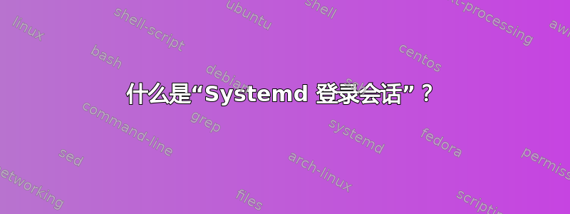 什么是“Systemd 登录会话”？