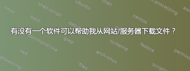 有没有一个软件可以帮助我从网站/服务器下载文件？