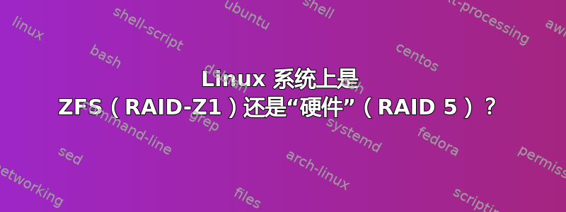 Linux 系统上是 ZFS（RAID-Z1）还是“硬件”（RAID 5）？