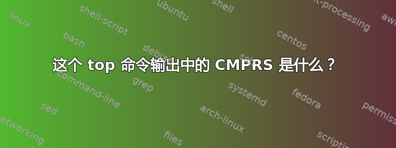 这个 top 命令输出中的 CMPRS 是什么？