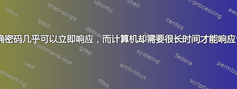 为什么使用正确密码几乎可以立即响应，而计算机却需要很长时间才能响应“密码无效”？