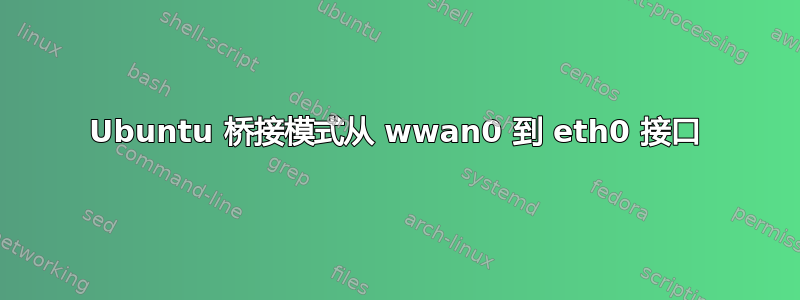 Ubuntu 桥接模式从 wwan0 到 eth0 接口